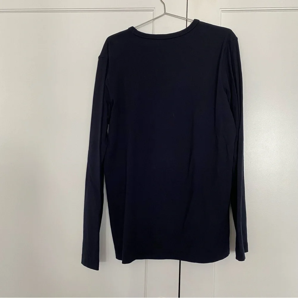 Scotch & Soda Navy Long Sleeve Tee with Red Accent - Picture 5 of 6